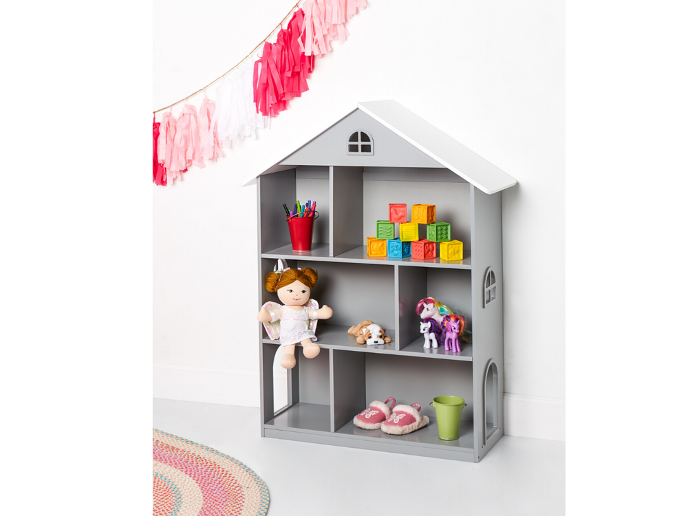 Grey Dollhouse Bookcase Bookcases