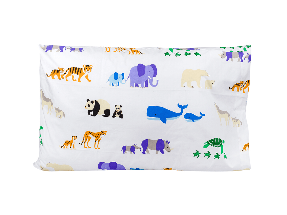 100% Cotton Pillow Cases - Endangered Animals