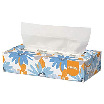 Kleenex Professional Facial Tissue, Flat Tissue Box, 100 Tissues/Box