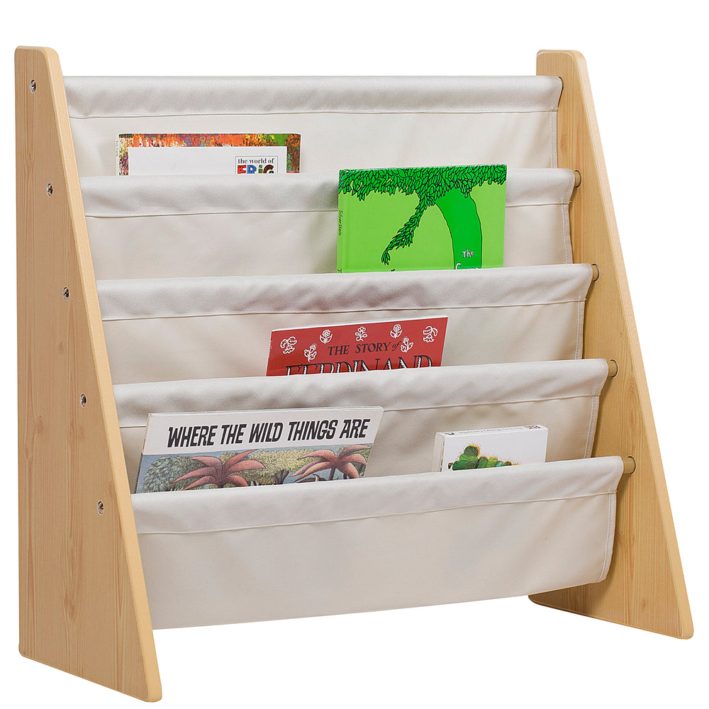 Wildkin Sling Book Shelf - Natural w/ Tan