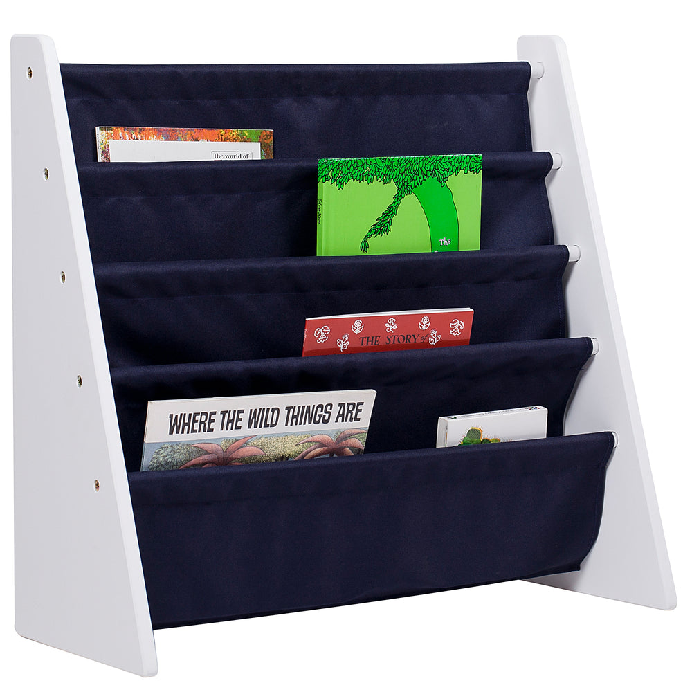 Wildkin Sling Book Shelf - White w/ Blue