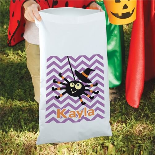 Halloween Girl Spider Candy Sack