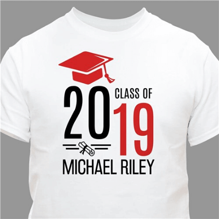 Personalized Graduate With White T-Shirt
