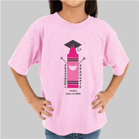 Personalized Preschool Pink Graduation T-Shirt