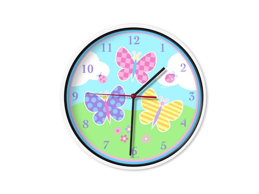 Wall Clock - Butterfly Garden