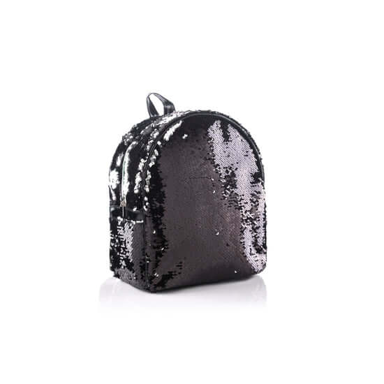 Sequin Backpack in Black