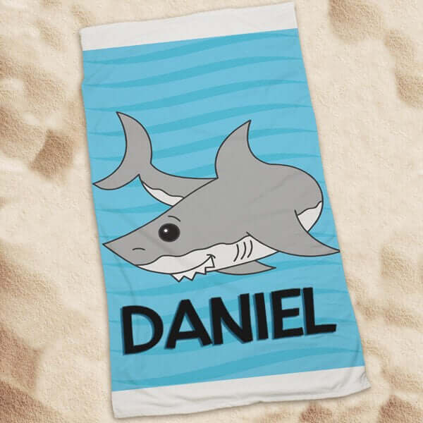 Bliss EDU Personalized Shark Beach Towel