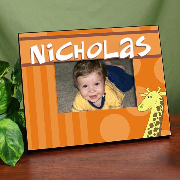 Personalized Giraffe Printed Frame