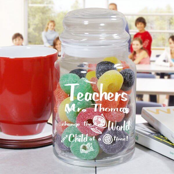 Personalized Teacher Treat Jar
