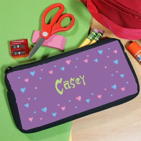 Bliss EDU Personalized All Hearts Custom Printed Pencil Case