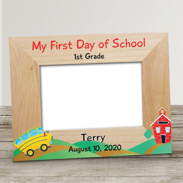 Bliss EDU Personalized School Bus Picture Frame
