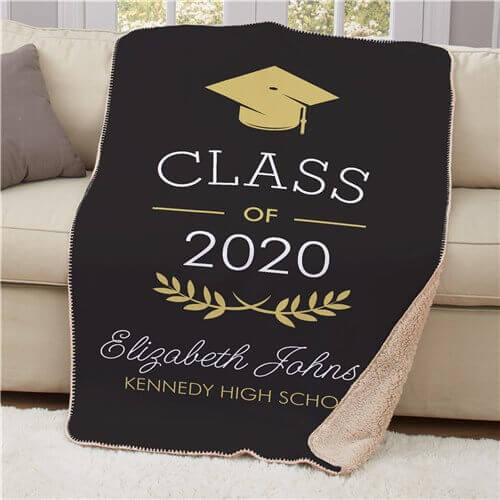 Custom Graduation Sherpa Throw