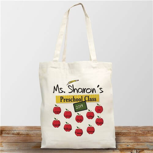 Teacher's Class Personalized Canvas Tote Bag