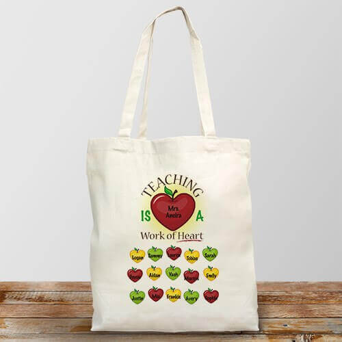 Work of Art Personalized Teacher Tote Bag