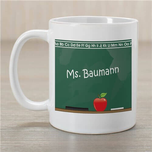Chalkboard Teacher White Coffee Mug
