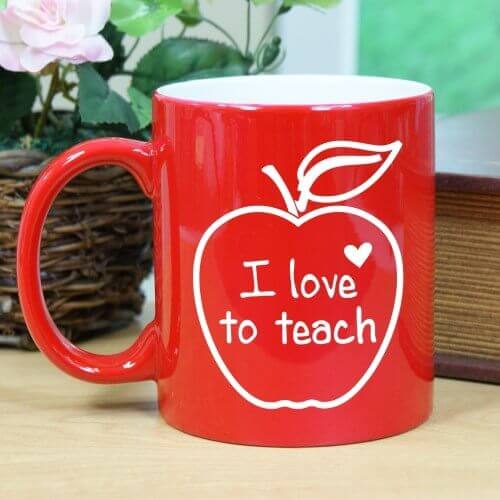 I Love Teaching - Red Mug
