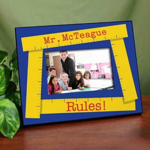 Personalized School Teacher Ruler Printed Frame