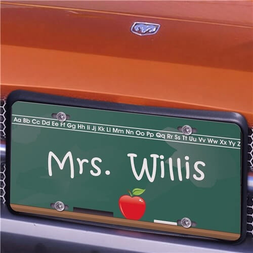Chalkboard Teacher License Plate