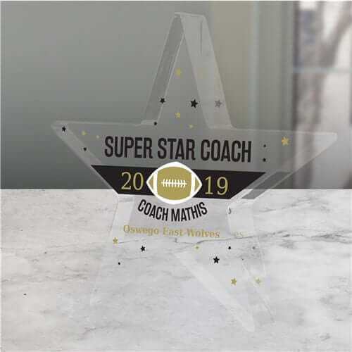 Personalized Super Star Coach Acrylic Star Keepsake