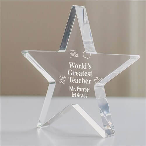 Personalized Engraved Teacher Star Keepsake