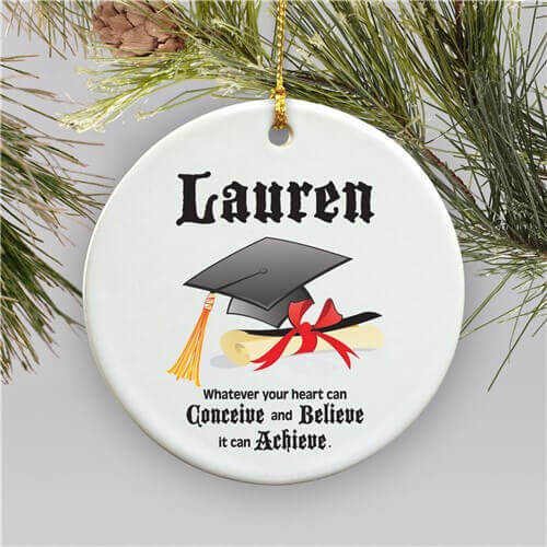 Personalized Ceramic Graduation Christmas Ornament