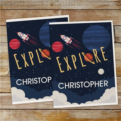 Personalized Explore Space Folder Set
