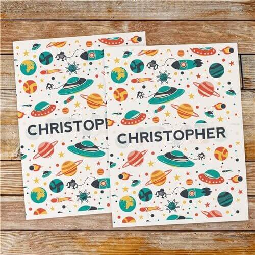 Personalized Space Folder Set