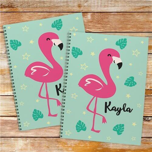 Personalized Flamingo Notebook Set