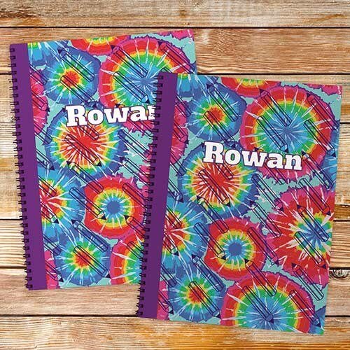 Personalized Tye Dye Notebook set