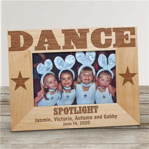 Engraved Dance Wood Picture Frame