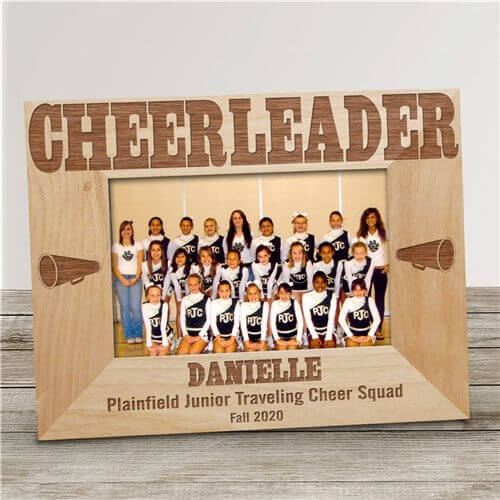 Bliss EDU Personalized Cheerleading Wood Picture Frame Kids