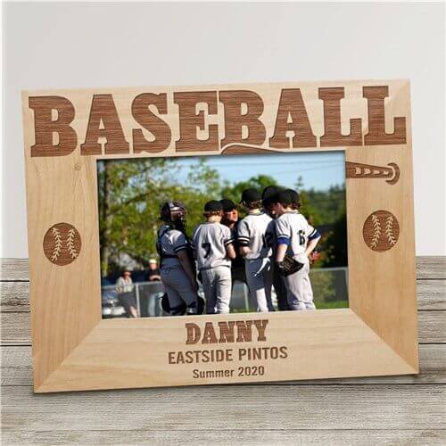 Bliss EDU Personalized Baseball Kids Picture Frame