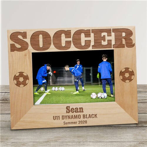 Bliss EDU Personalized Soccer Wood Picture Frame