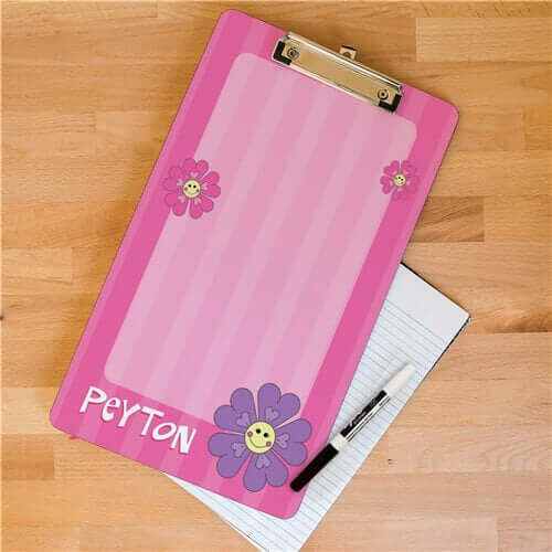 Personalized Flower Clipboard