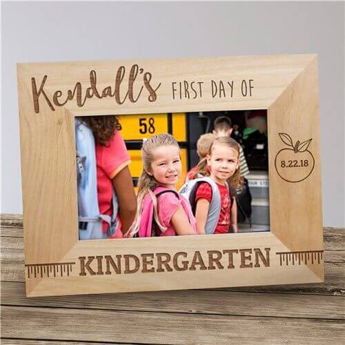 Bliss EDU Personalized First Day of School Wood Picture Frame