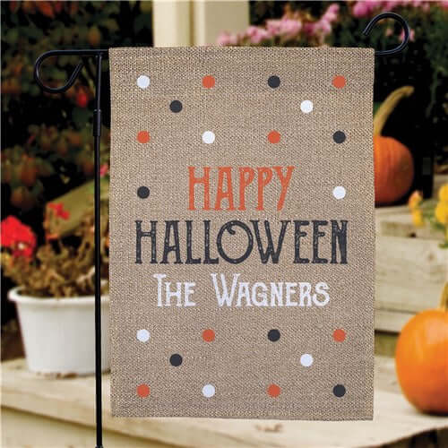 Personalized Happy Halloween Garden Flag