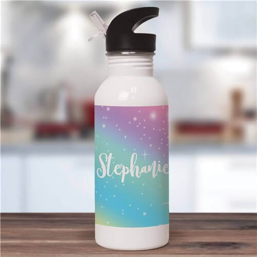 Bliss EDU Personalized Rainbow Water Bottle