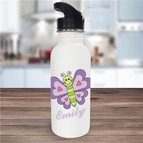 Bliss EDU Personalized Butterfly Water Bottle