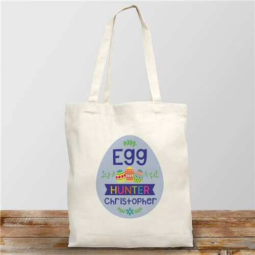 Personalized Egg Hunter Tote Bag