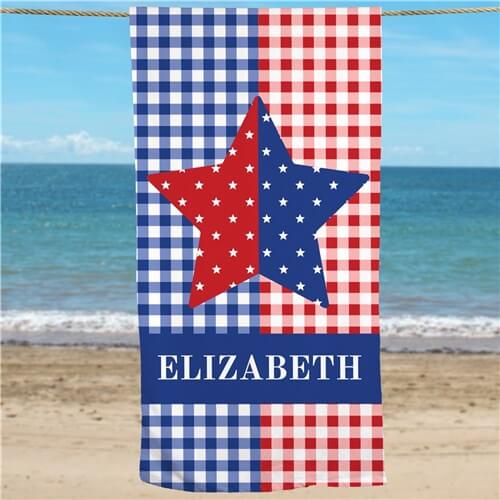 Bliss EDU Patriotic Star Beach Towel