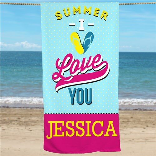 Personalized Love Summer Beach Towel