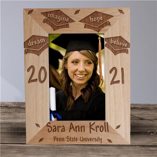 Personalized Wood Dream Graduation Frame